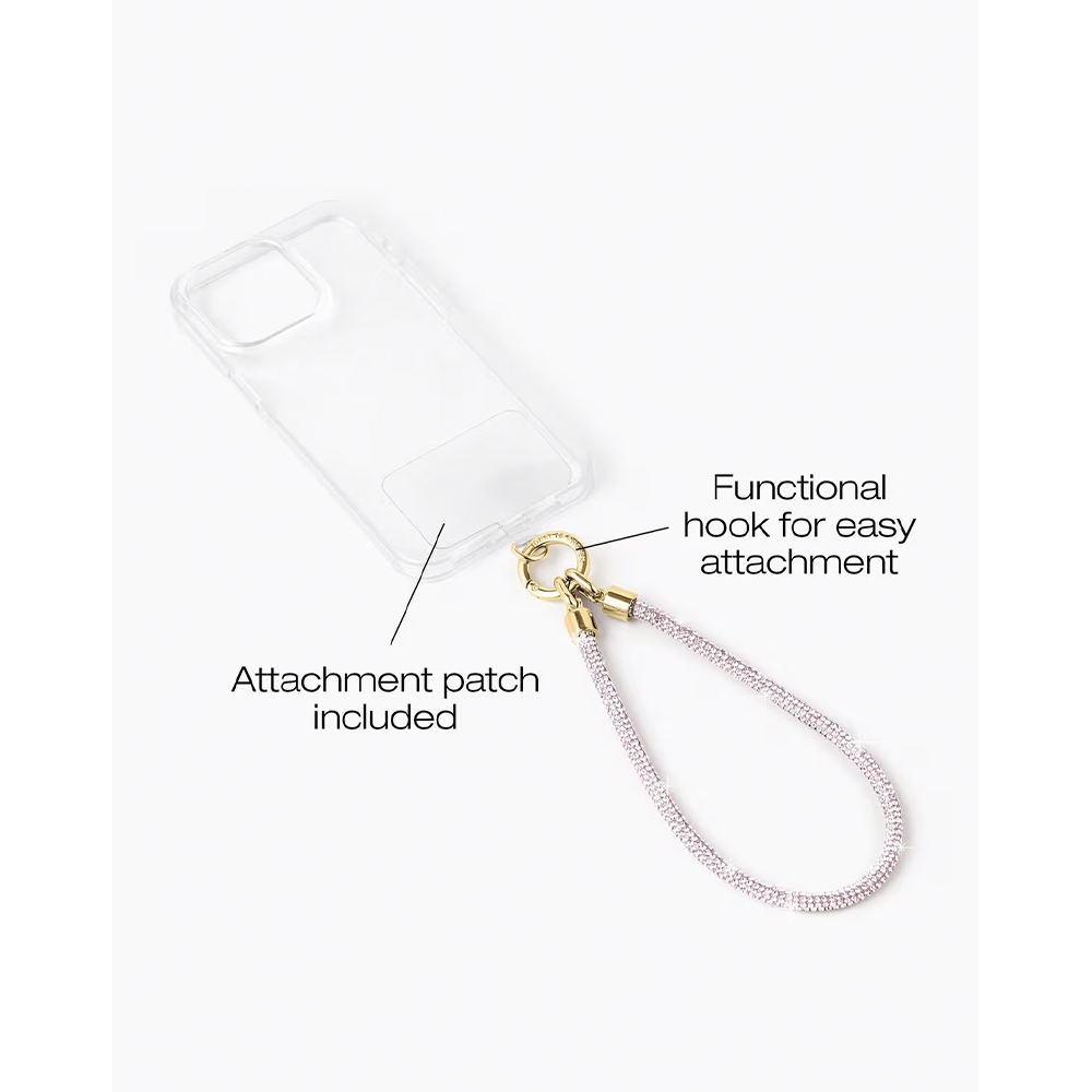 (17.5cm) Universal Handy Kette Phone Charms Schmuck Anhänger Handgelenkschlaufe (IDCW-576) - Wristlet Cosmic Glam Black
