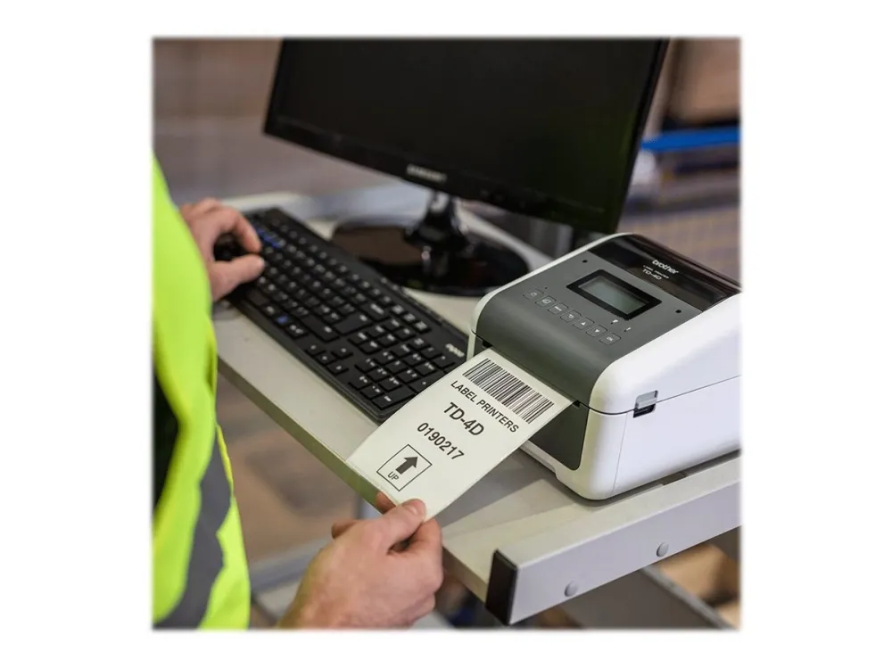 Brother TD-4550DNWB - Etiketprinter - direkte termisk - Rulle (11,8 cm) - 300 x 300 dpi - op til 152.4 mm/sek. - USB 2.0, LAN, seriel, Wi-Fi(n), USB vært, Bluetooth 4.2