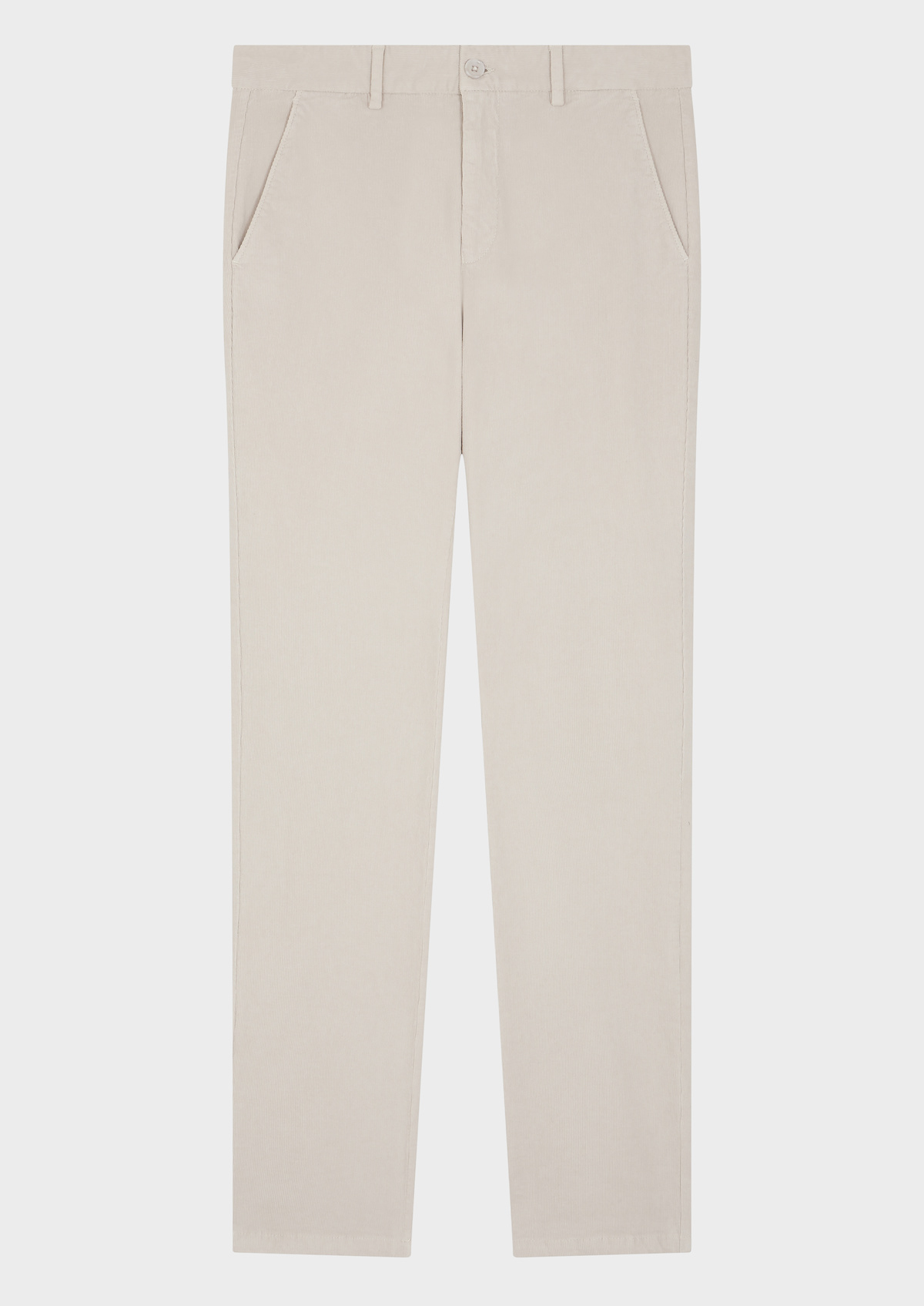 Chino slack skinny en velours côtelé uni gris