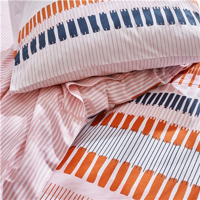 Linge de lit à rayures colorées - BECQUET CRÉATION