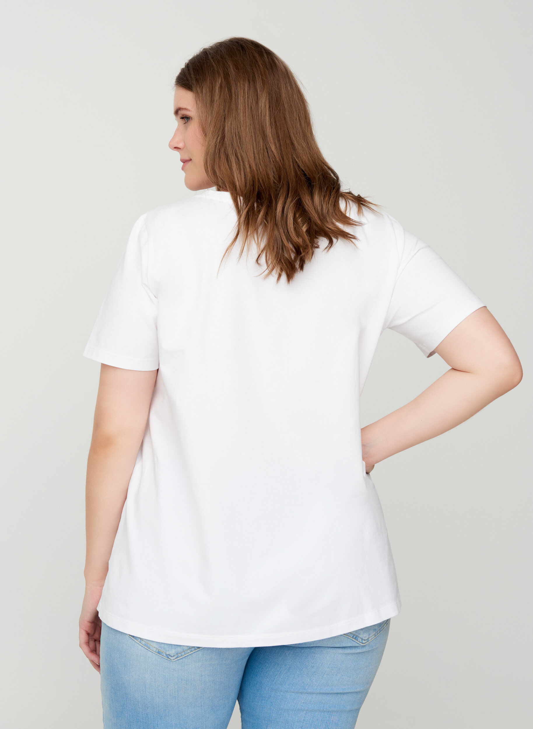 Basis t-shirt med v-hals