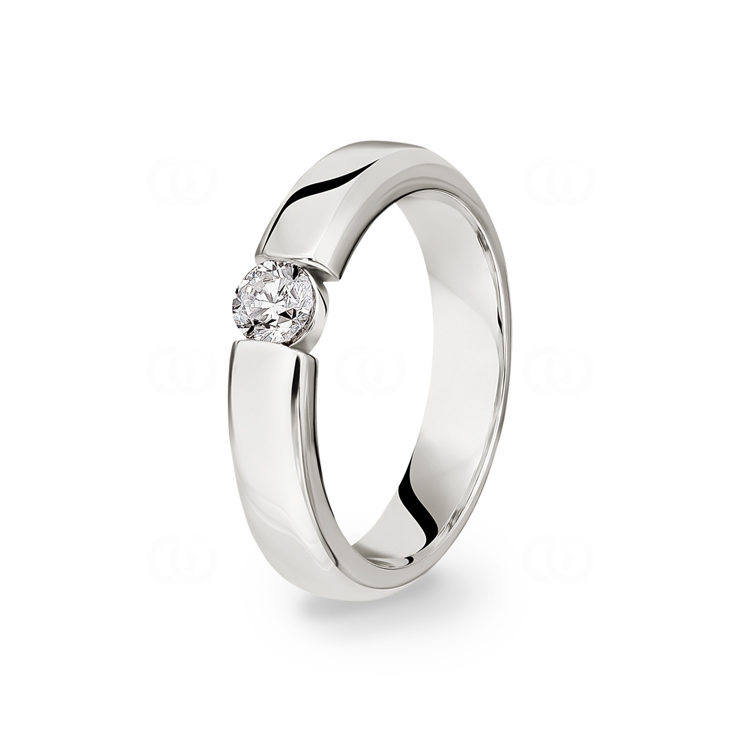 0.25 Karat Diamant Spannring 750/18 K Weissgold