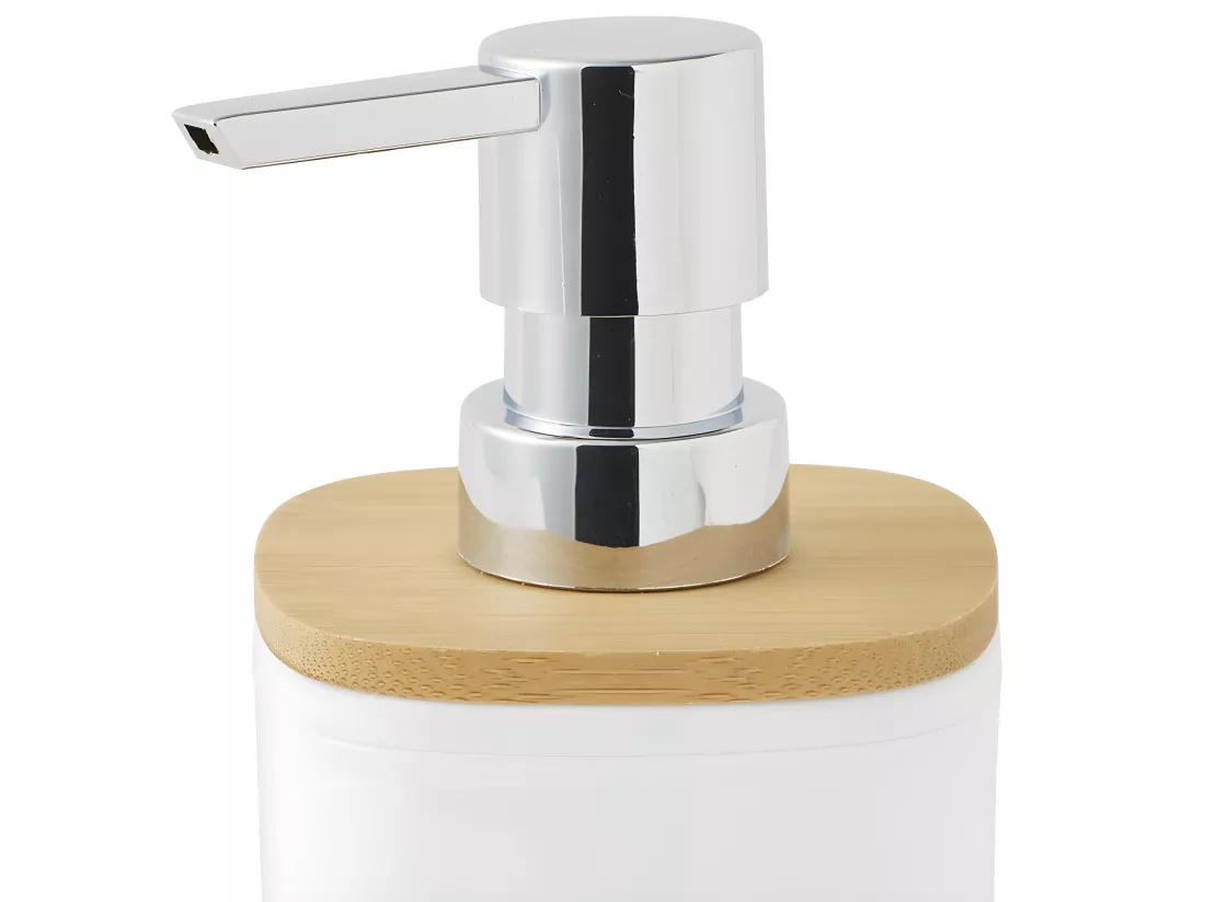 Distributeur de savon en polystyrène et bambou SEQUOIA