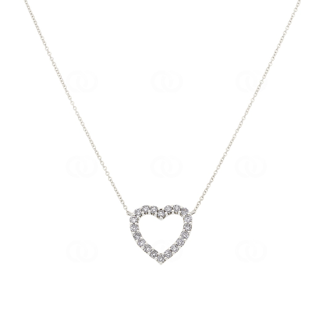 Collier 750/18 K Weissgold mit Diamanten 0.50 ct H/si
