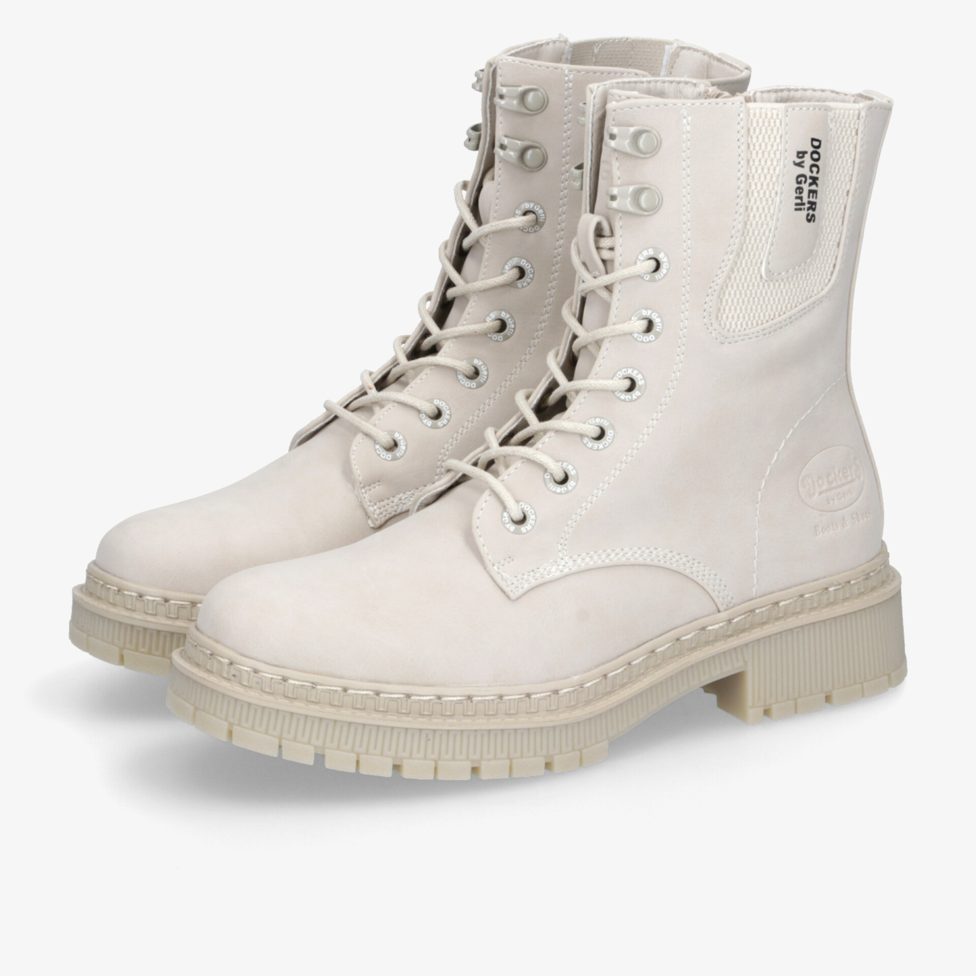 Dockers Damen Schnürstiefeletten grau