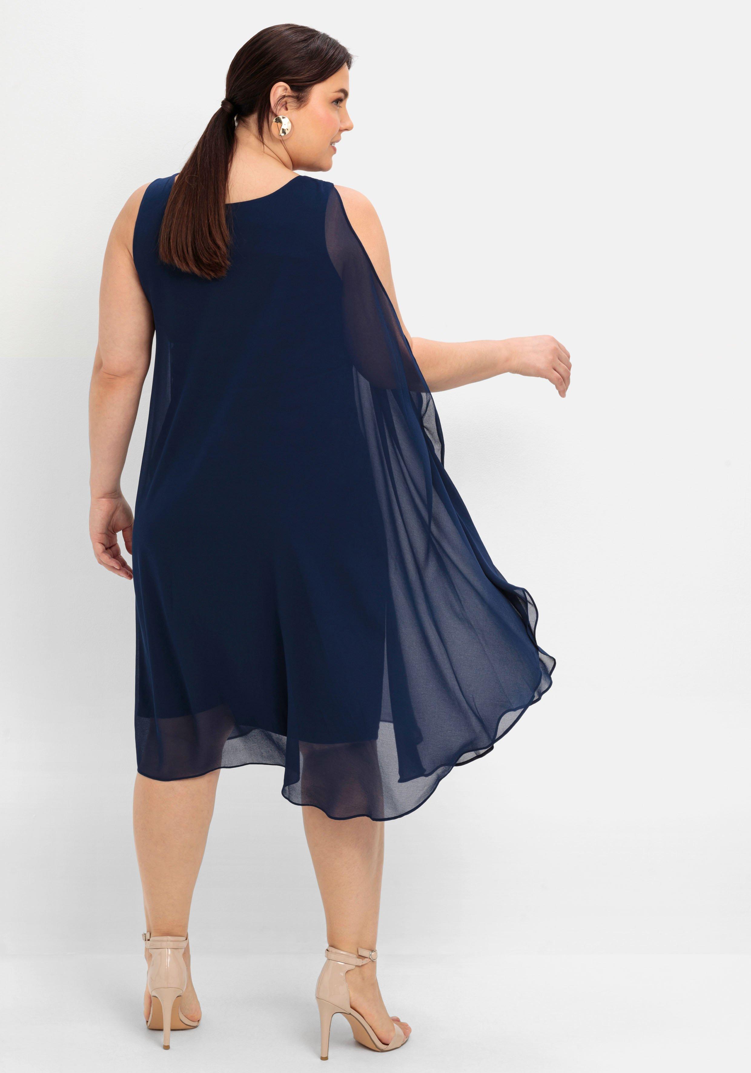 Cocktailkleid aus Chiffon, in A-Linie