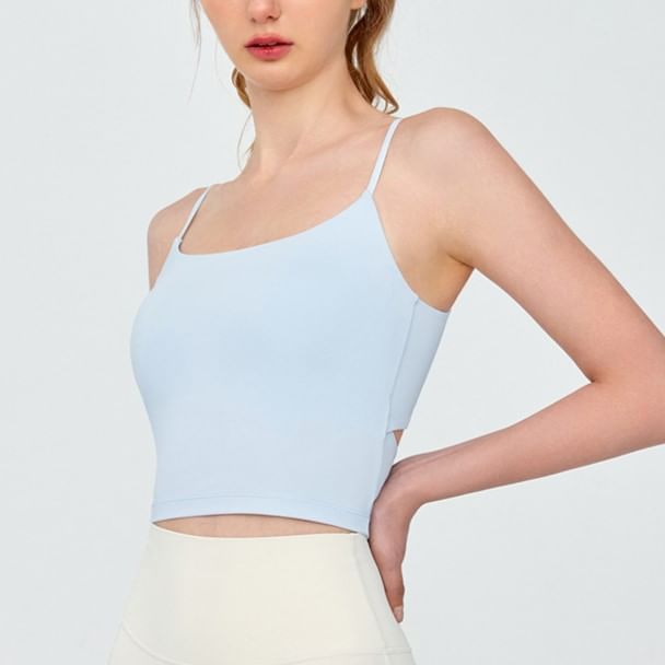 femmal - Spaghettibandjes effen cutout twist sportbeha
