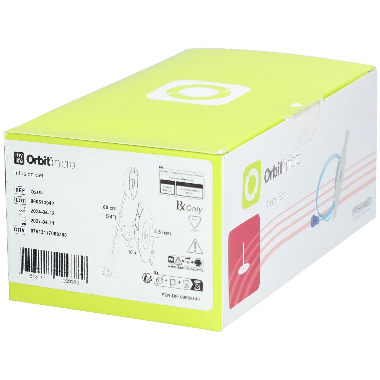 Ypsomed mylife Orbit micro Infusionsset Stahlkanüle