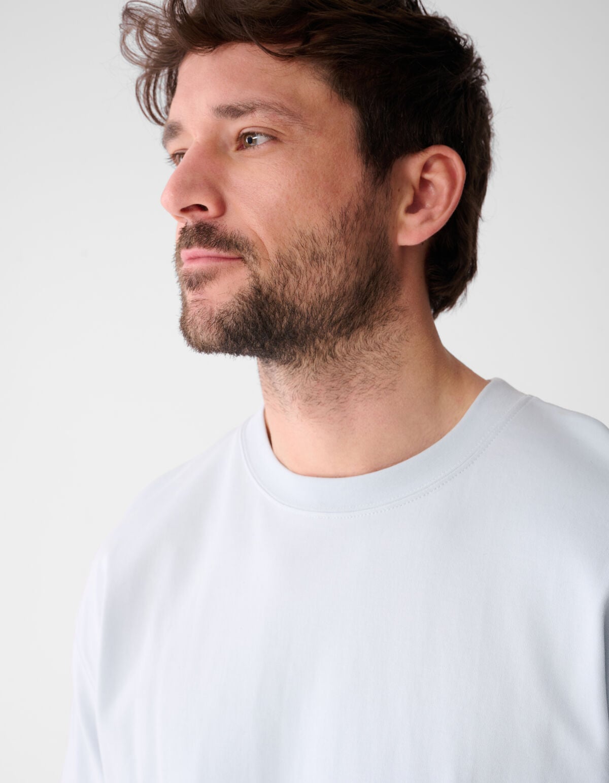 Cuffed Logo T-shirt Lichtblauw