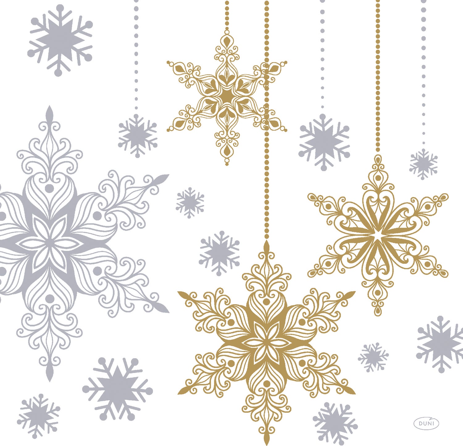 Duni servet Snowstars White wit 40 x 40 cm 20 stuks