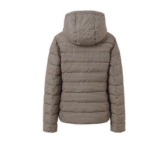 Bedruckte Steppjacke mit Kapuze
