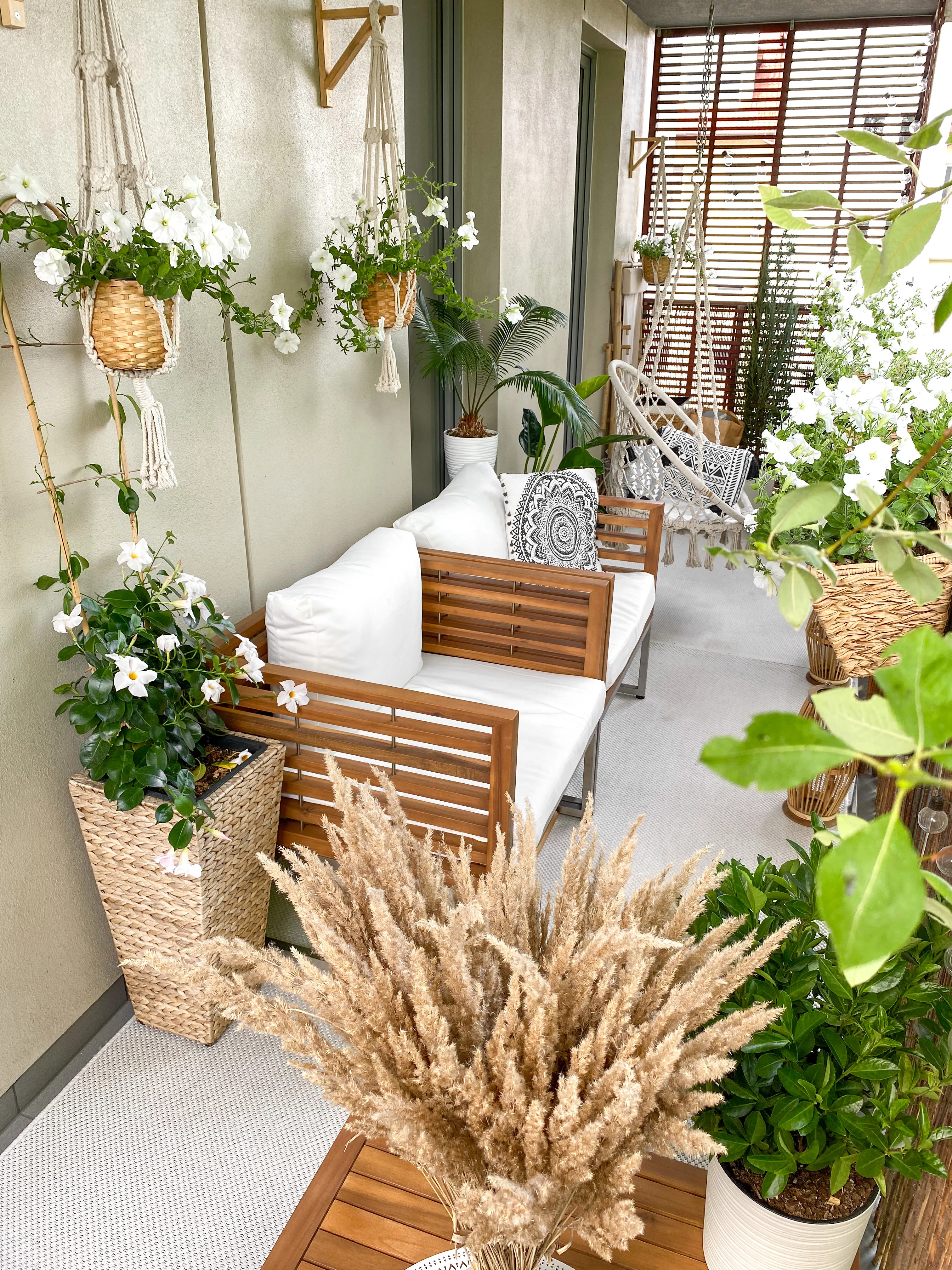 Loungeset met tafel 4-zits BERMUDA Acaciahout Bruin