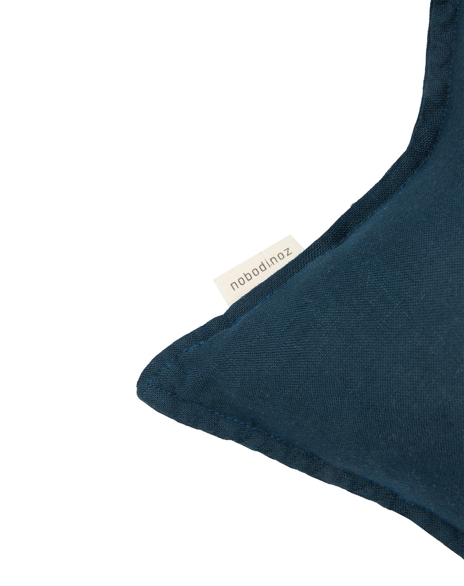 Coussin étoile l1n0 en lin français lavé | Bleu