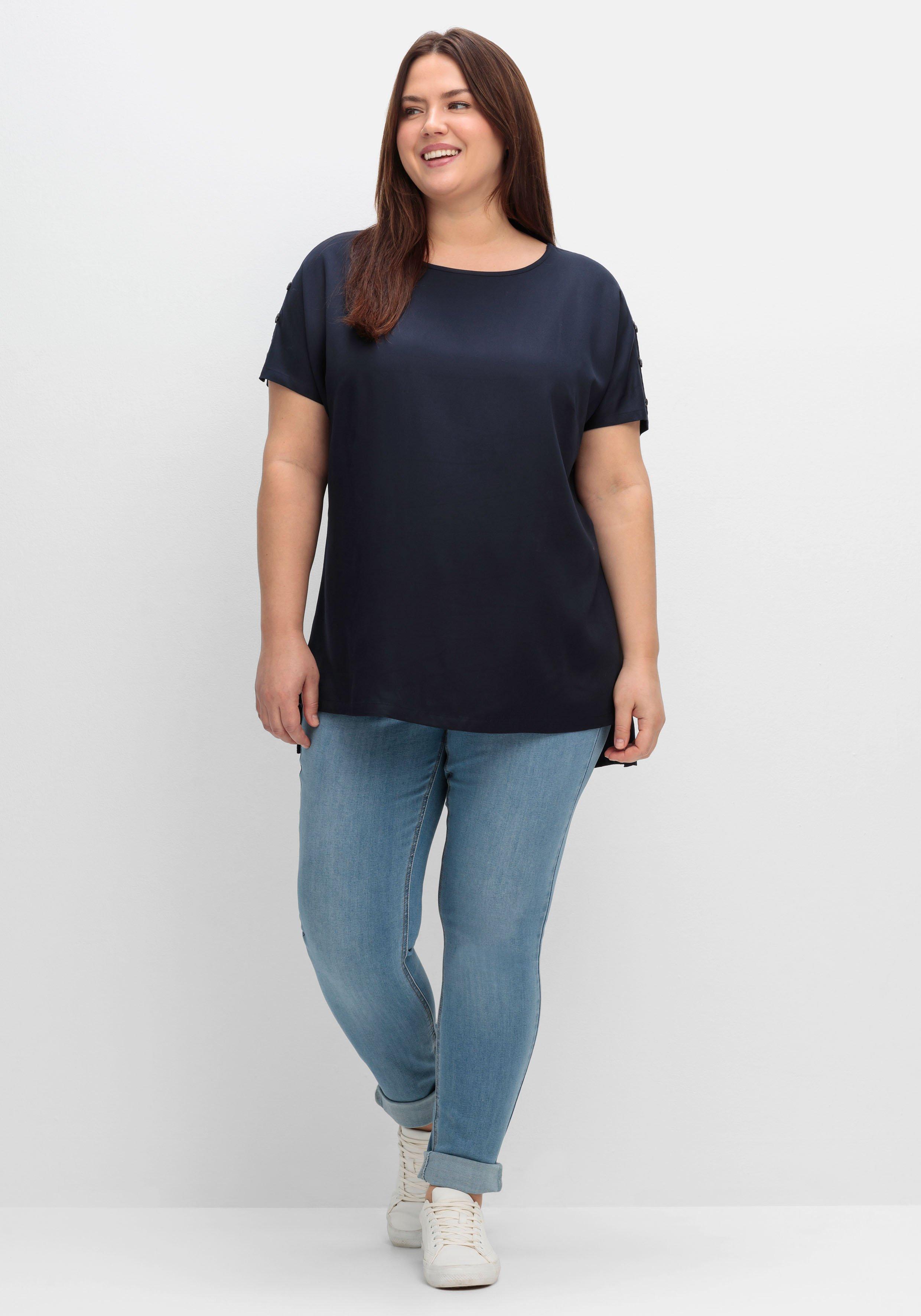 Oversize-Tunika mit geschlitztem Ärmel