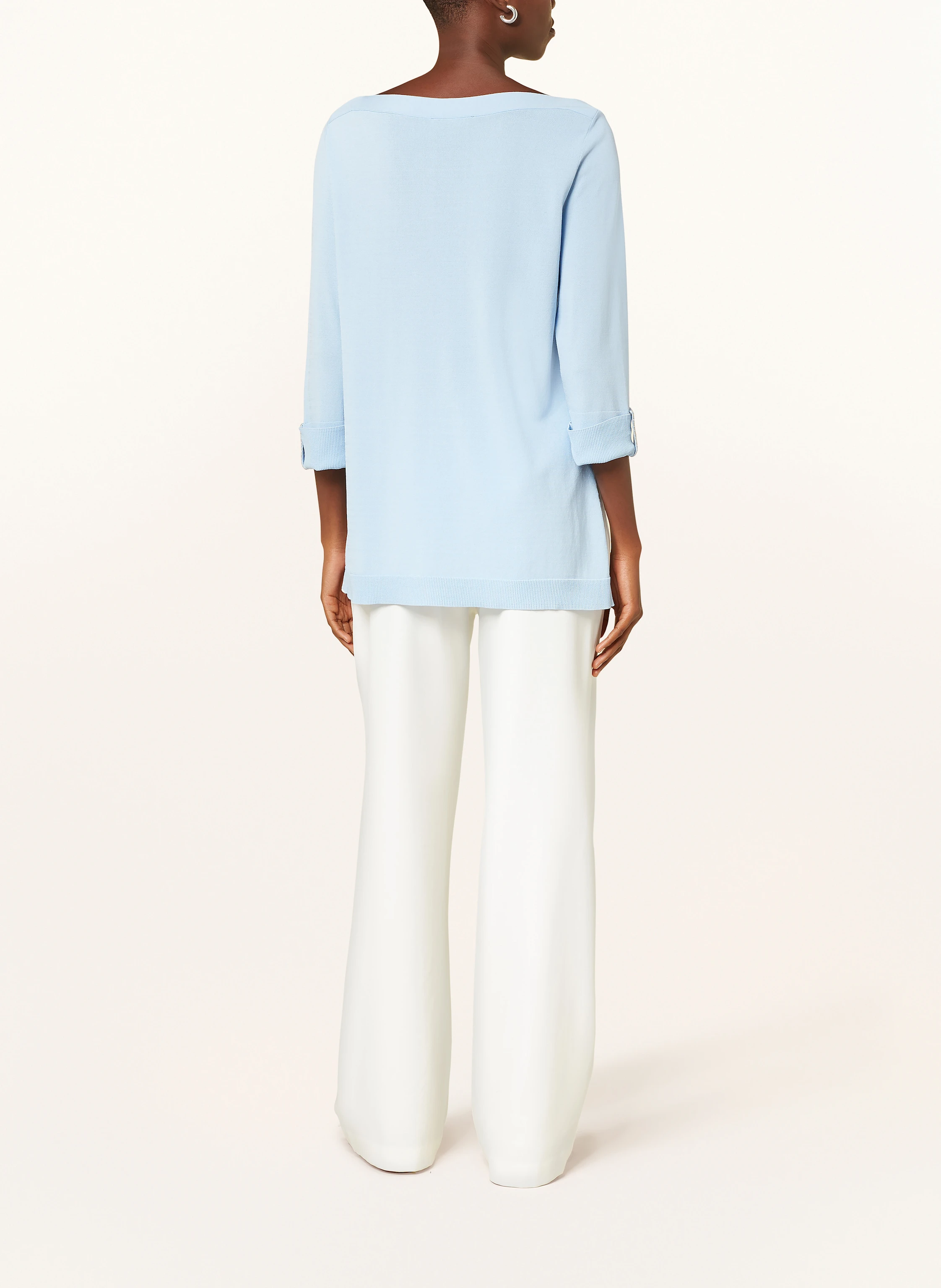 MARC AUREL Pullover mit 3/4-Arm und Schmuckperlen