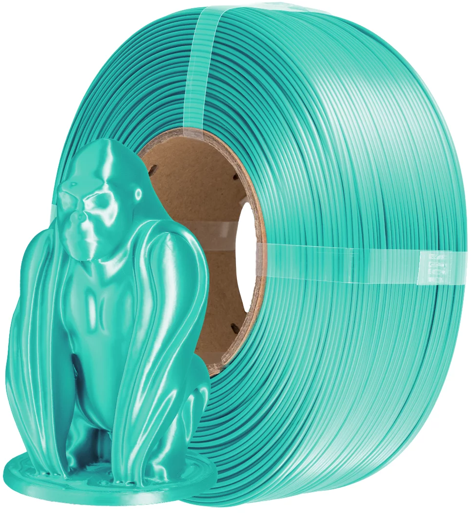 AzureFilm  PLA Silk Refill Turquoise Blue, 1,75 mm / 1000 g    Hochwertiges Filament mit Silk-Effekt in Turquoise Blue, ohne Spule