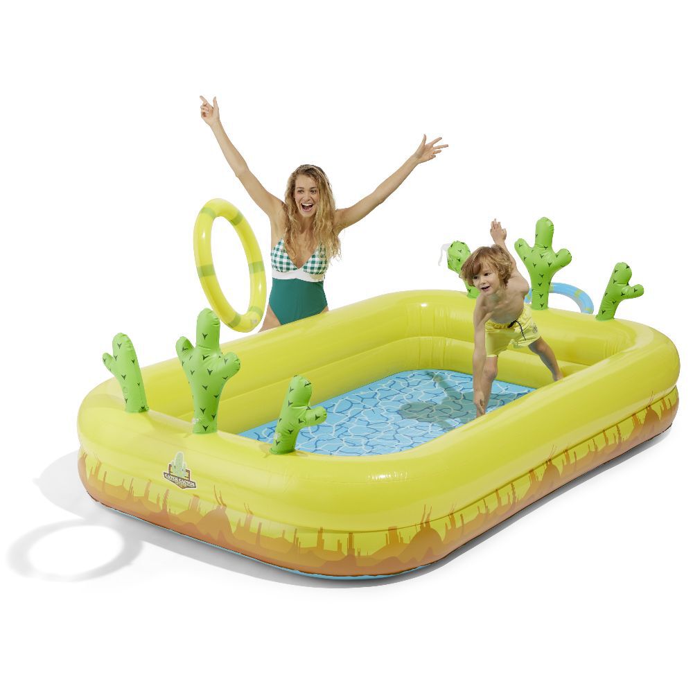 Piscinette Catch cactus gonflable avec cerceau x3 L260x175xH82cm