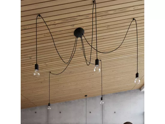 Sollux EDISON Applique murale à 1 ampoule noire, E27