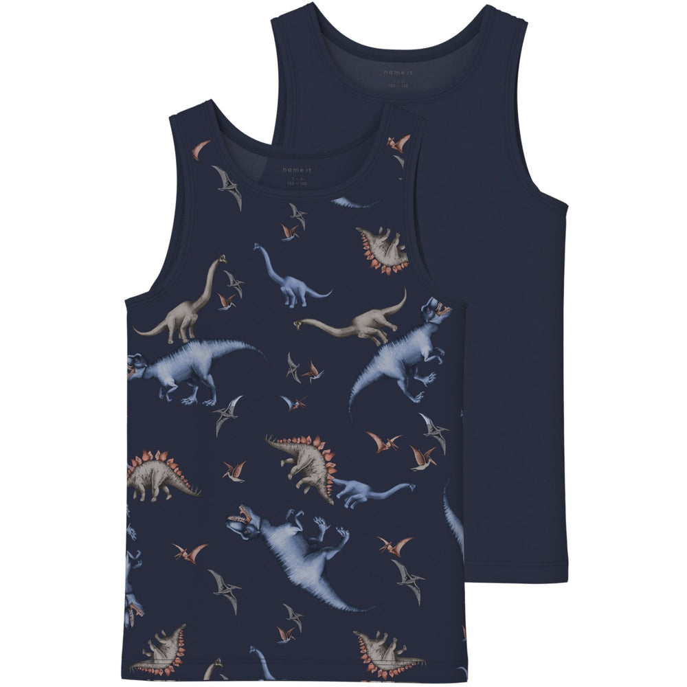 Køb Name It Navy Blazer Nmmtank Top 2P Navy Dino Noos