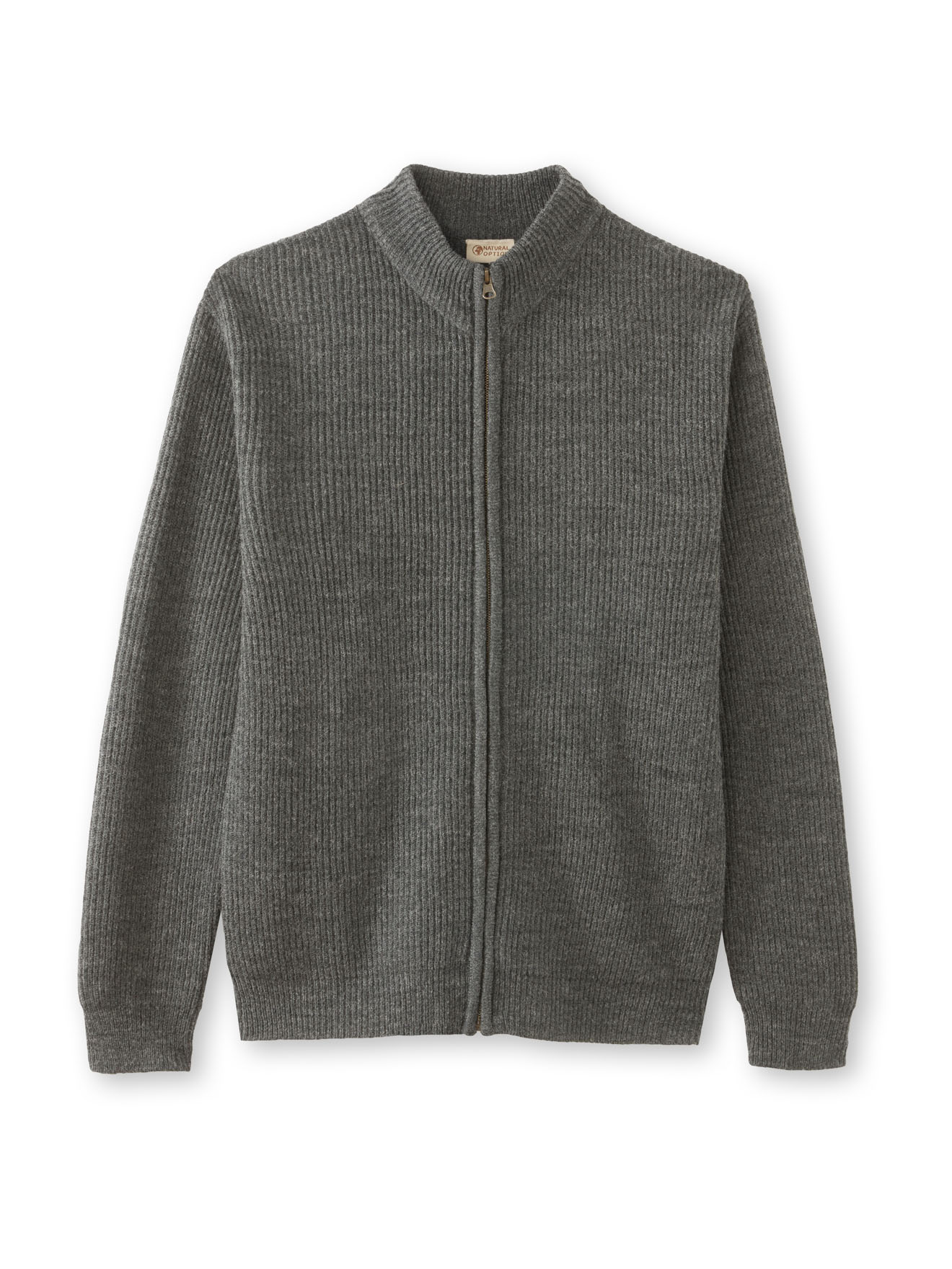 Gilet zippé en côtes anglaises