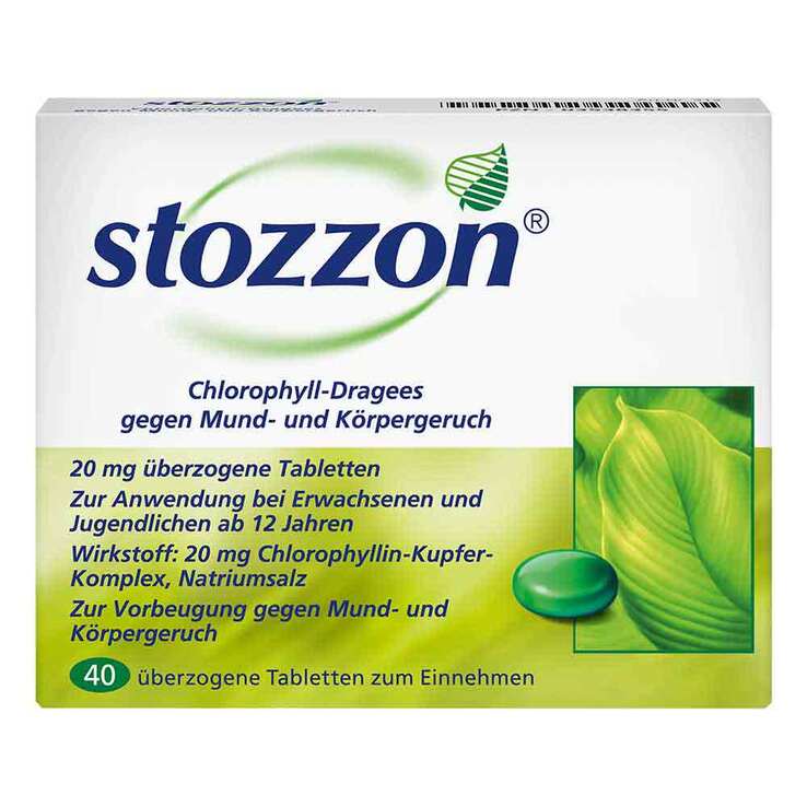 Stozzon Chlorophyll überzogene Tabletten, 40 St