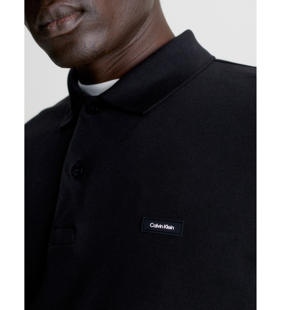 Calvin Klein Polo Slim Piqu Elástico negro