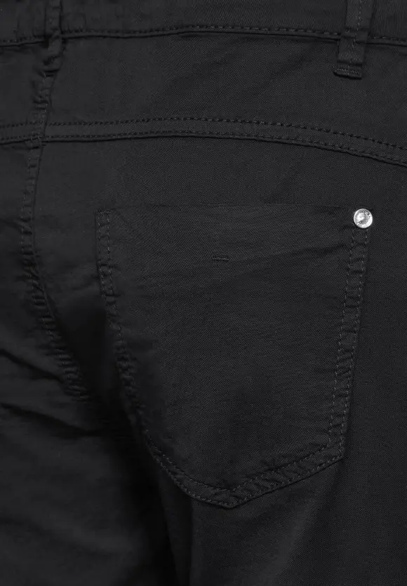Casual Fit Twill Hose - Black