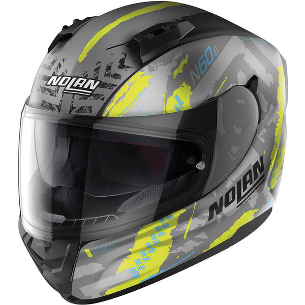 Nolan - Casque N60-6 Wheelspin Gris Mat / Jaune