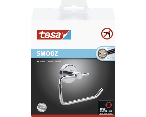 tesa toiletrolhouder zonder deksel SMOOZ chroom