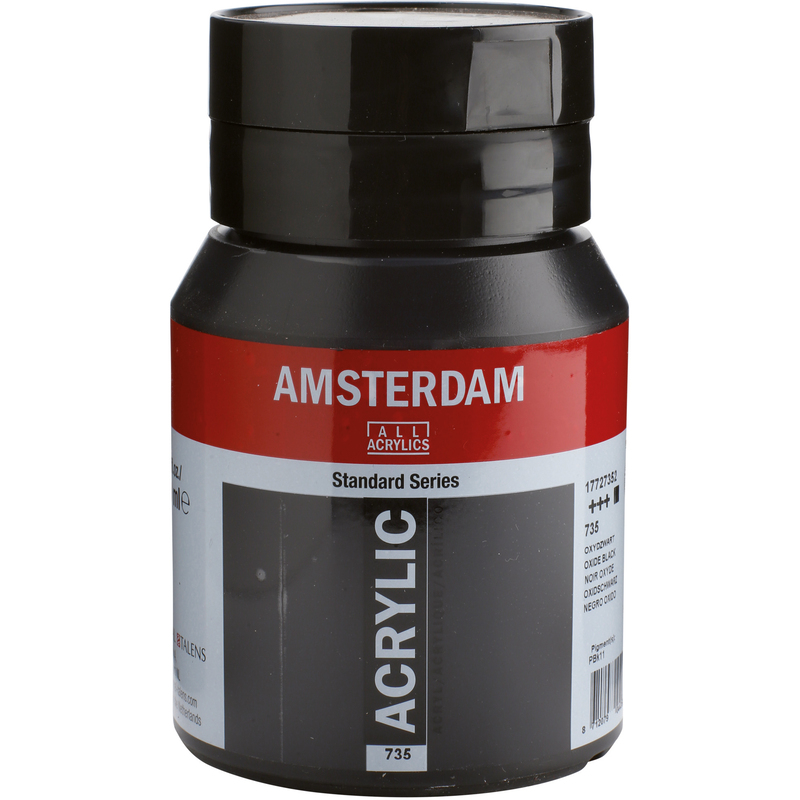Amsterdam Acrylfarbe Standard Series, 500 ml, oxidschwarz, 1 Stück