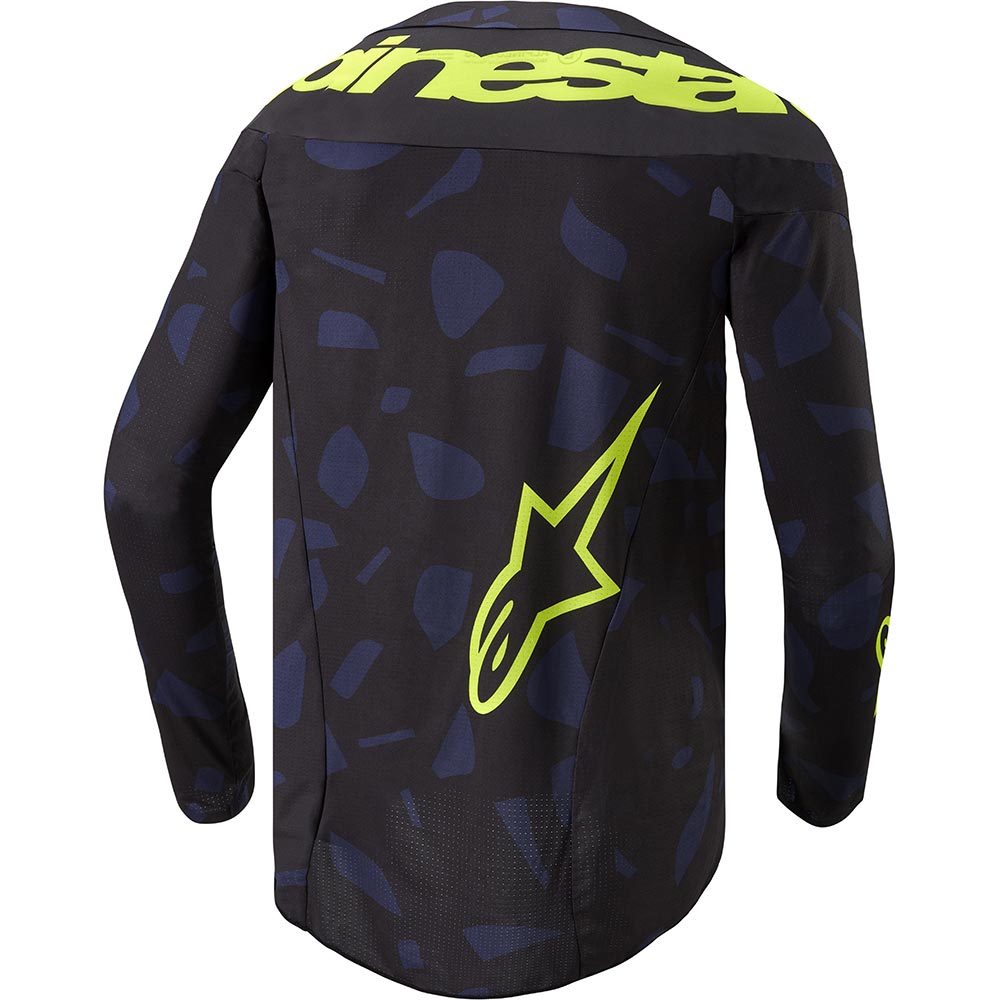 Alpinestars - Maillot Techstar Rantera Noir / Navy / Jaune fluo