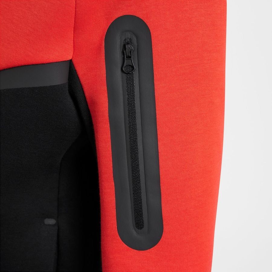 Nike Sweat à Capuche NSW Tech Fleece FZ 24 - Rouge/Noir Enfant