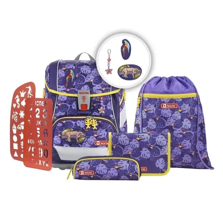 Step by Step 2in1 PLUS Schulranzen-Set Jungle Cat, 6-teilig