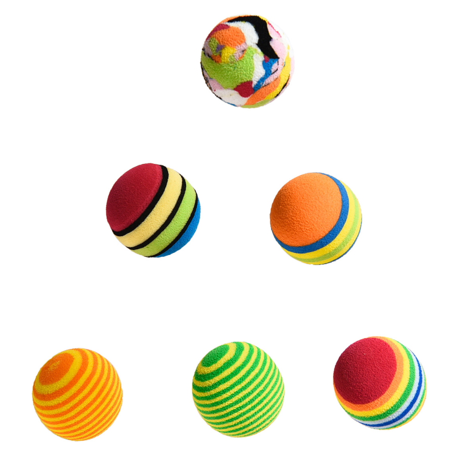 Brinquedo para Gato WUAPU com 6 Bolas Coloridas