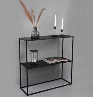 Konsolentisch Alexis 80 x 80 cm Metall schwarz