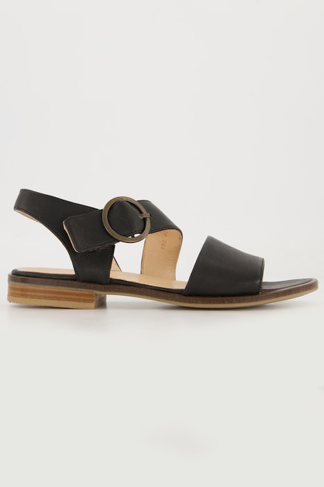 Leder-Sandaletten, Schnallen, Weite H