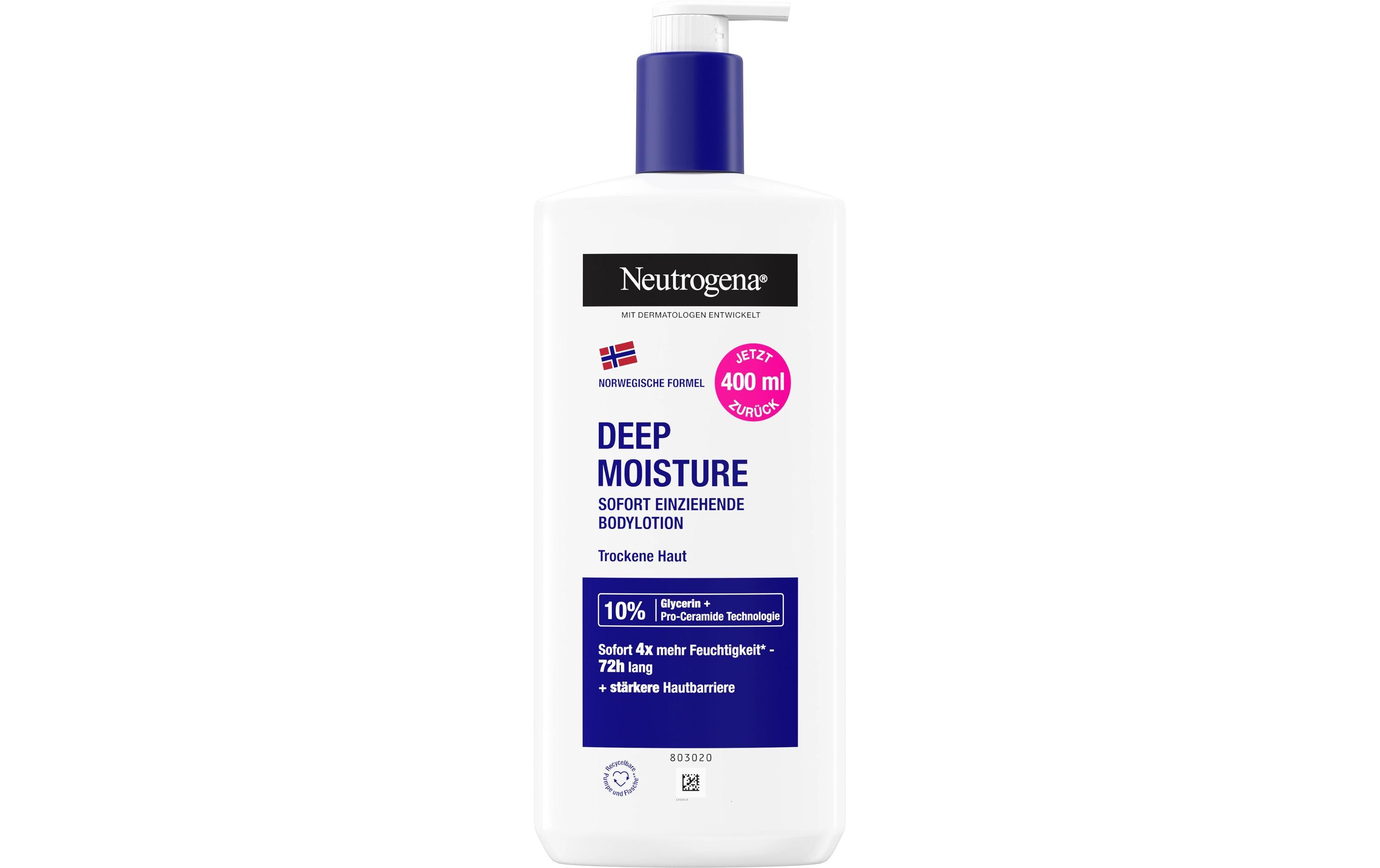 Body Lotion Deep Moisture 400 mlKörperpflege für trockene Haut im Pumpspender