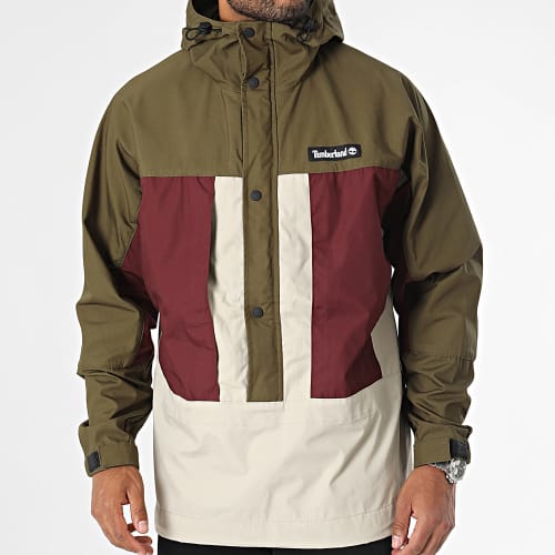 Veste Zippée Capuche Timberland Anorak Jacket A6JAH Vert Kaki Bordeaux Beige