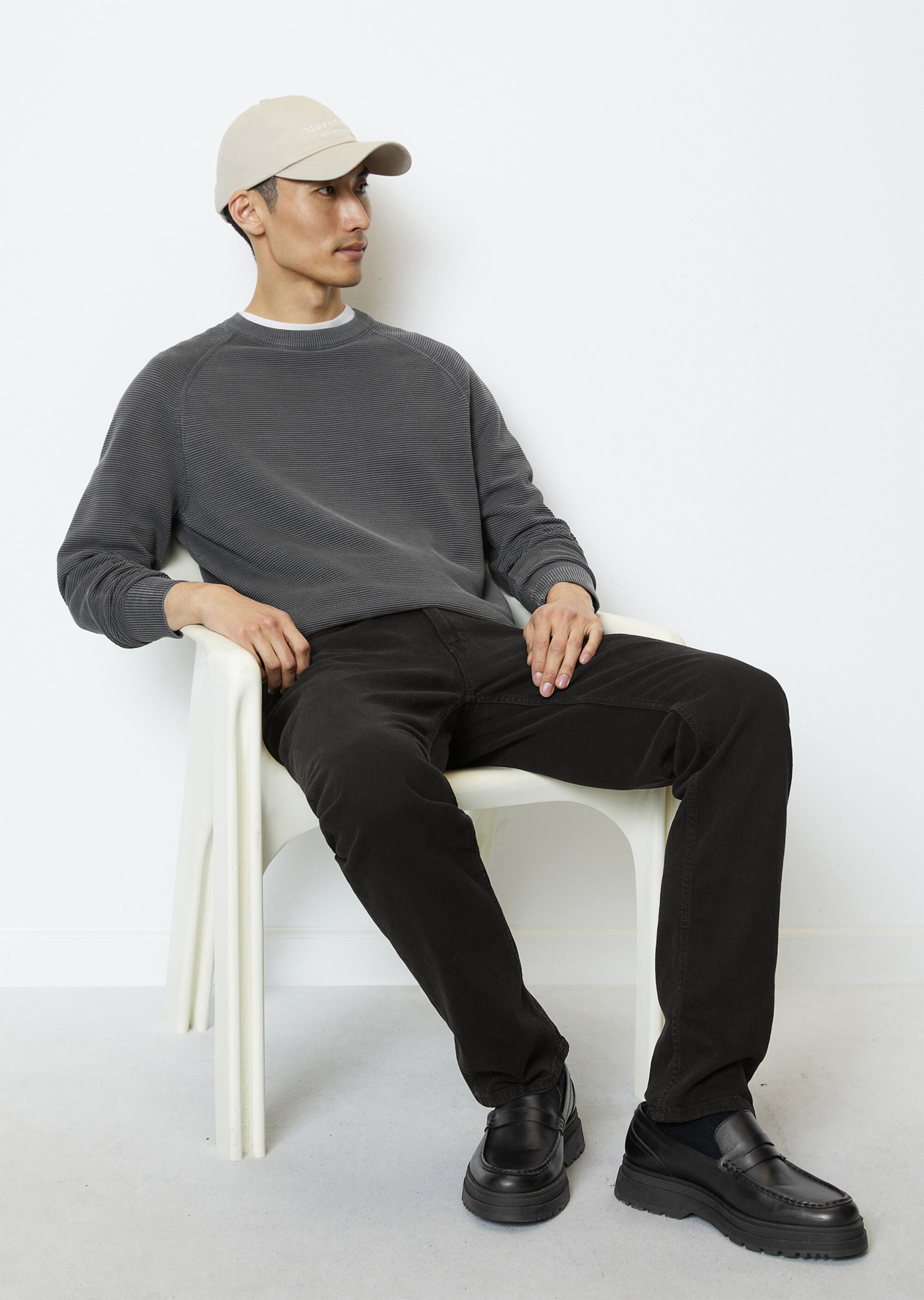 Pullover regular mit feiner Ottoman-Struktur