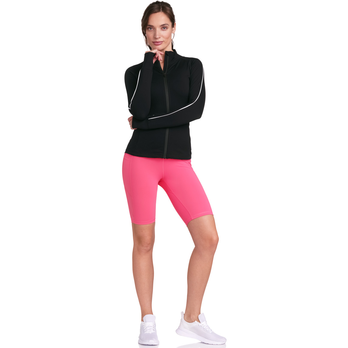 Gina Sports Damen Sport-Jacke mit Reißverschluss schwarz