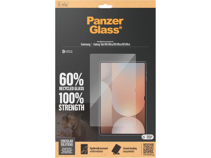 Panzerglass Ultra Wide Fit Galaxy Tab S8 Ultra/S9 Ultra/S10 Displayschutz für das Samsung Galaxy Tab S8 Ultra/S9 Ultra/S10 Ultra
