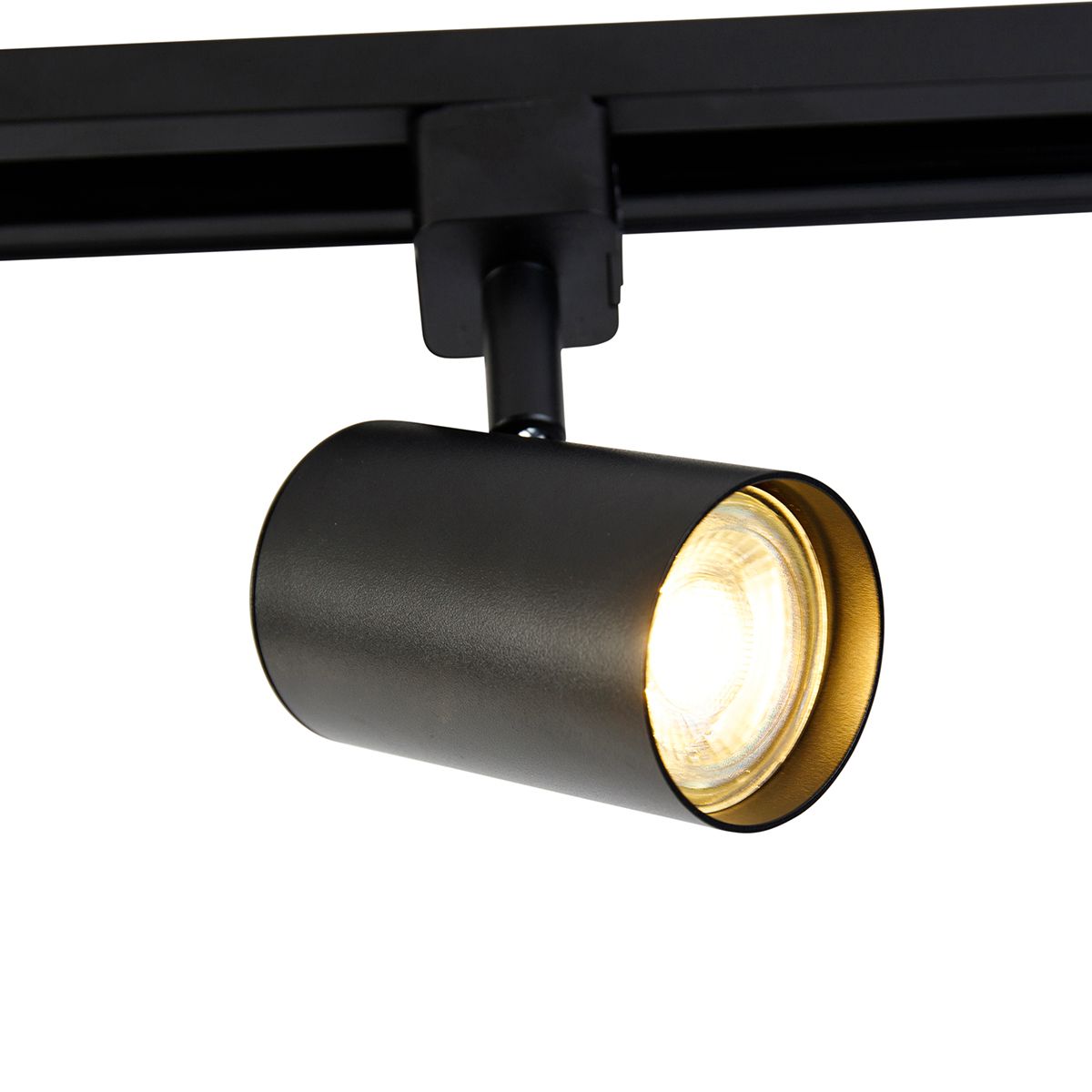 Modern railsysteem met 4 spots zwart 1-fase  - Iconic Yade