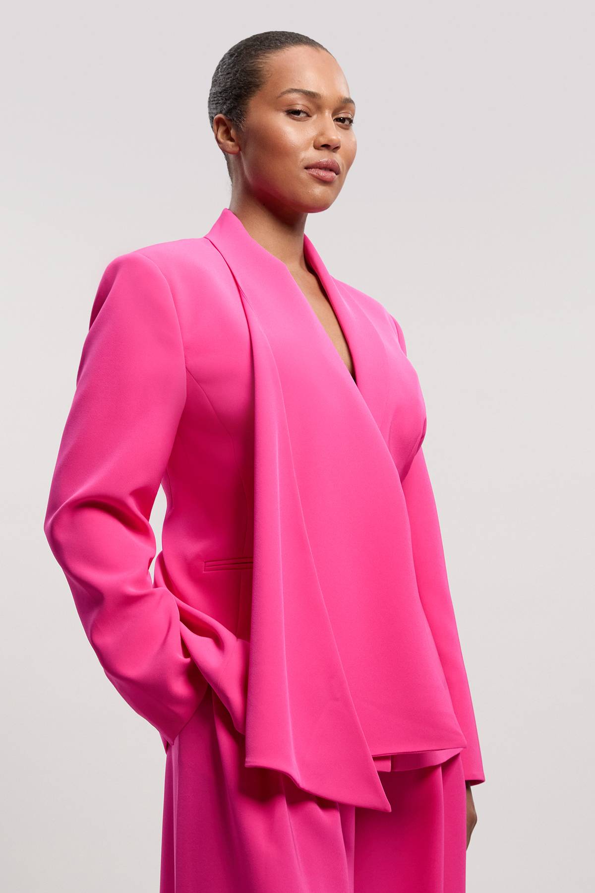 KarenMillen Blazer Grande Taille Ajusté Droit À Simple Boutonnage