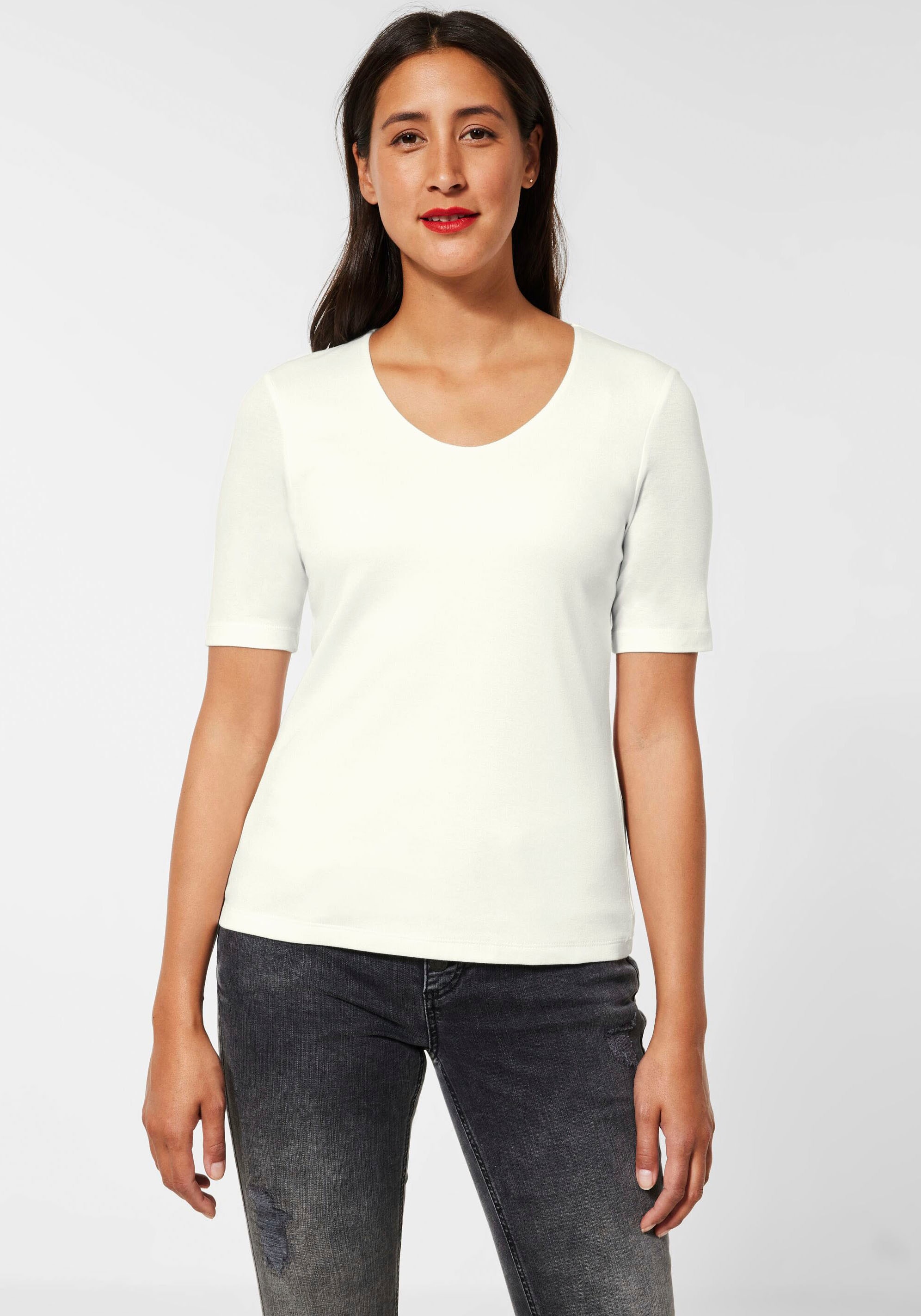 STREET ONE T-Shirt »Style Palmira«, im Basic-Style