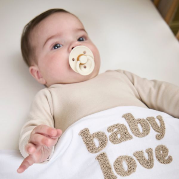Baby Wieglaken Baby Love Sand Melange 75 x 100 cm