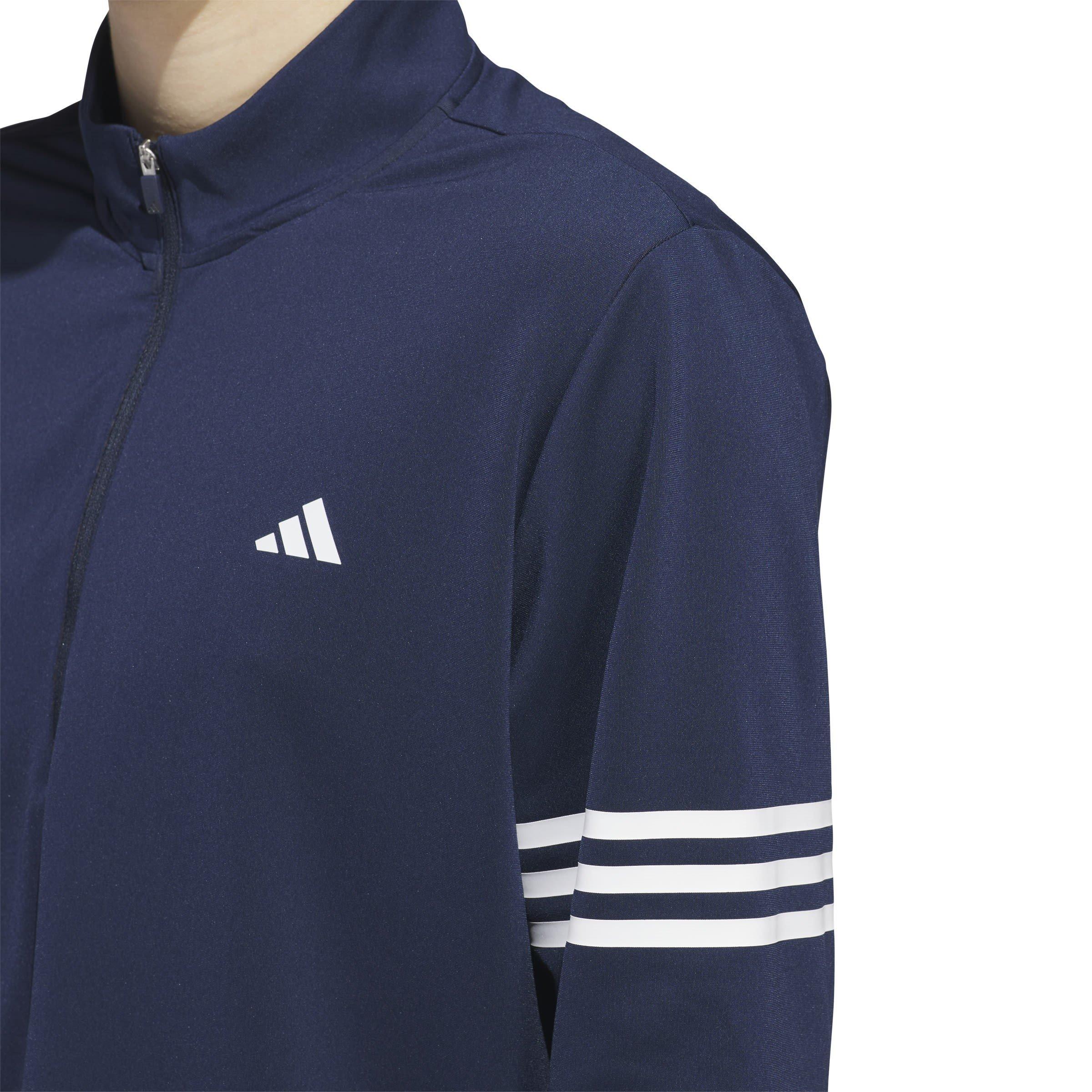 adidas 3 Stripe Zip Top Mens
