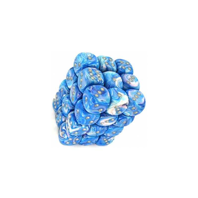 Pack de 36 dés D6 * nacre * BLEU