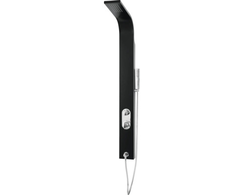 Aurlane Venice douchepaneel, matzwart, ETZST-52MB/WT