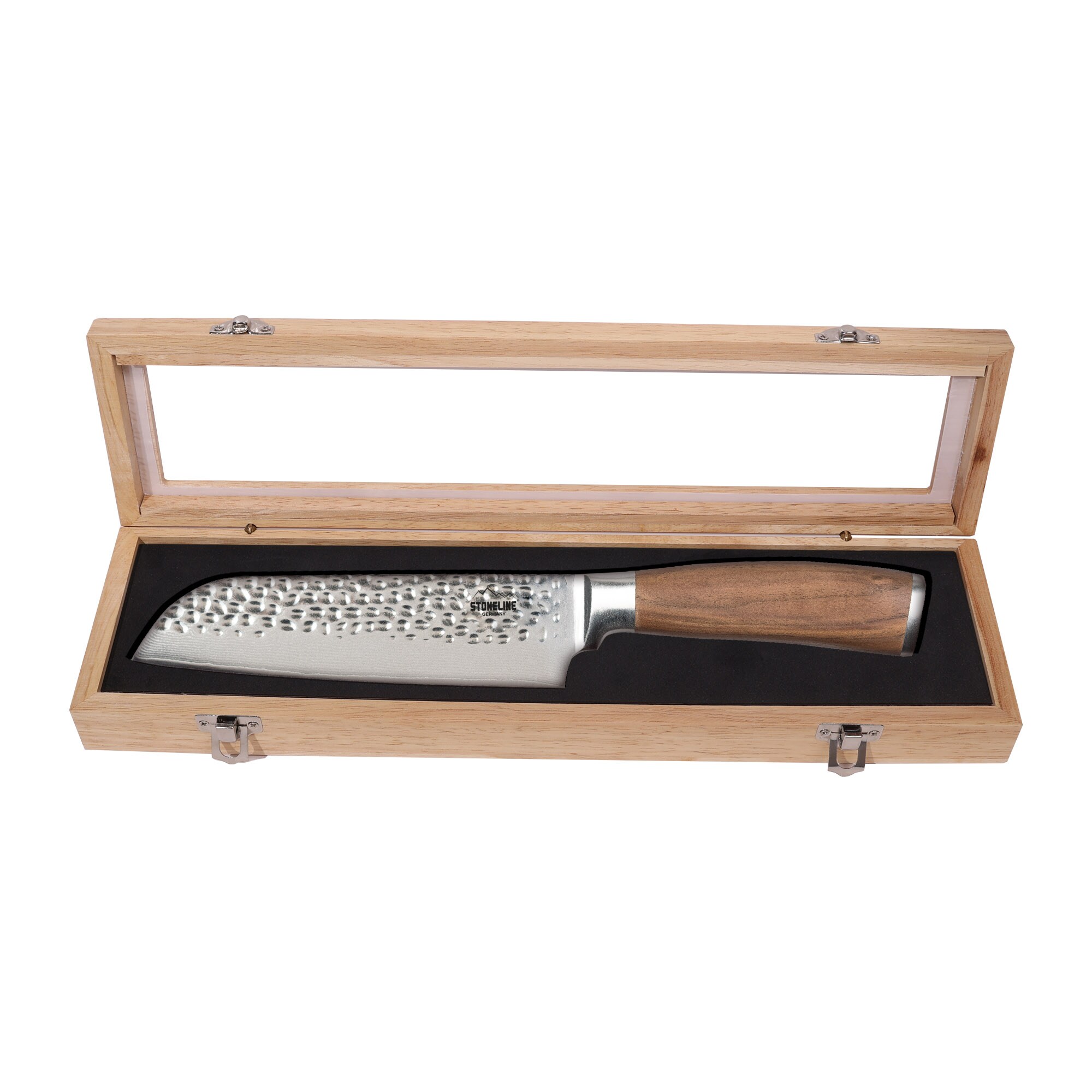 STONELINE® Hammerschlag Santokumesser 30,5 cm, aus Damaszenerstahl