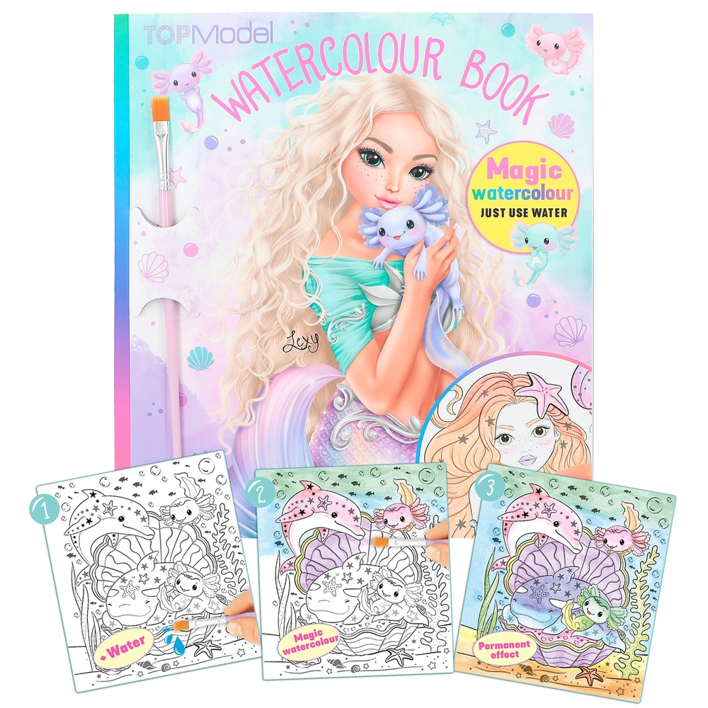 TOPModel Aquarellbuch Meerjungfrau